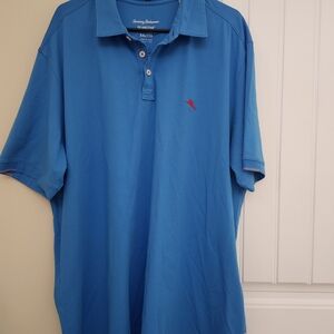 Tommy Bahama Blue Polo with Red Logo